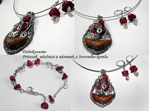 Sady šperkov - Šperky z červeného koralu... - 17438920_
