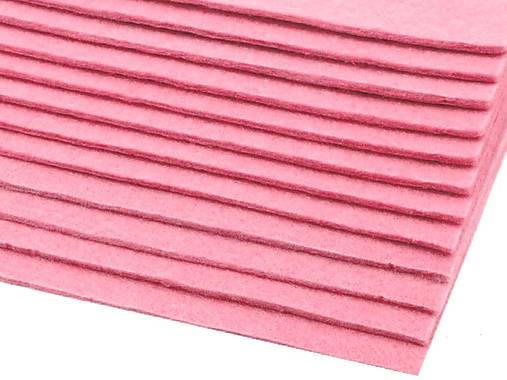 Textil - Látková dekoratívna plsť - hr. 2 - 3 mm - 20x30 cm - ružová (Plsť-2,0-022) - 17440438_