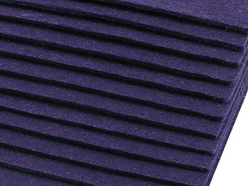 Textil - Látková dekoratívna plsť - hr. 2 - 3 mm - 20x30 cm - modrá (Plsť-2,0-010) - 17440477_