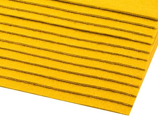 Textil - Látková dekoratívna plsť - hr. 2 - 3 mm - 20x30 cm - žltá (Plsť-2,0-009) - 17440483_
