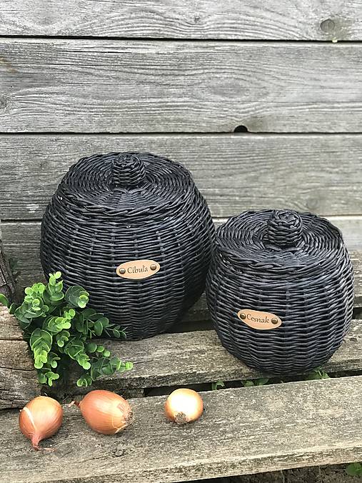 Nádoby - Košík na cibuľu a cesnak. - 17444152_