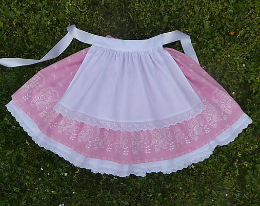 Detské oblečenie - Zásterka s madeirou Margarétka CD 35 - 17444222_