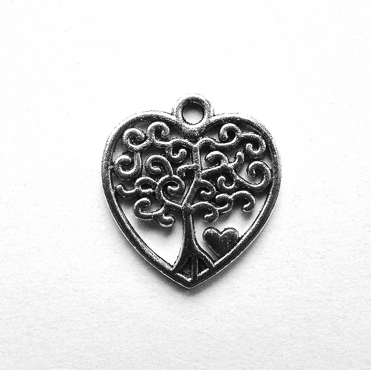 Prívesok- srdce + strom 17x18mm-1ks