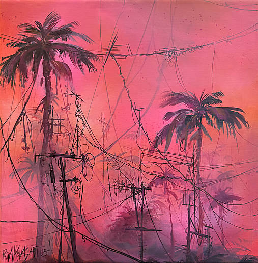 Obrazy - "Senja" MAĽBA 40cm x 40cm - 17442144_