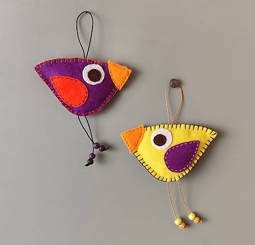 Dekorácie - Vítame jar - farebné vtáčiky VIII. - 17442718_