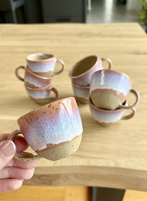 Espresso šálka (pink&blue)