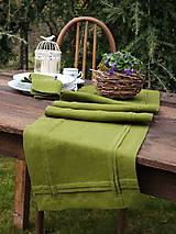 Úžitkový textil - Ľanová štóla Colors of Joy Green - 17442695_