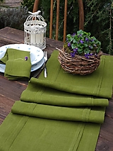Úžitkový textil - Ľanová štóla Colors of Joy Green - 17442696_