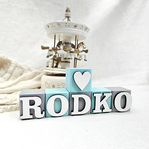 Hračky - chlapčenské drevené kocky s menom - 17445565_