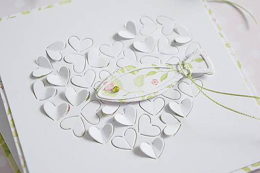 Papiernictvo - Kresťanský pozdrav - 3D srdce (Rybka) - 17447897_