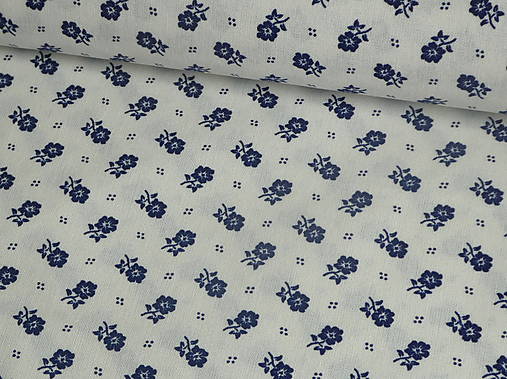 Textil - Modrý kvietoček - 17446050_