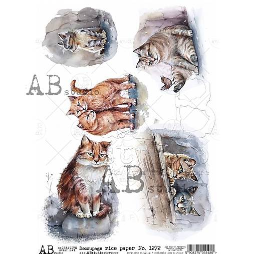 Papier - Ryžový papier 1272 AB/ A4 - 17450517_