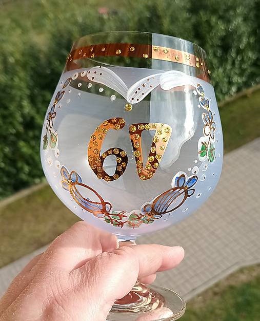 Nádoby - Výročný pohár k 60-tke modrý - 17450553_