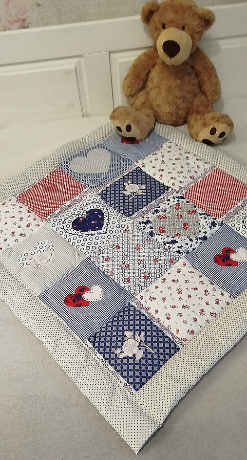 Detský textil - DĚTSKÁ PATCHWORKOVÁ DEKA ... - 17450074_