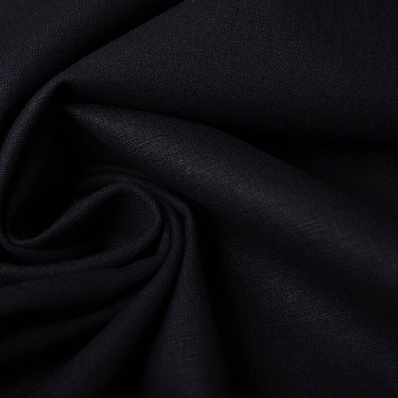 (23) 100 % predpraný ľan čierny, šírka 135 cm