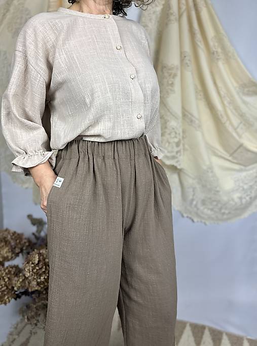 Blúzky a košele - Bavlnená blúzka Slub - 17448829_