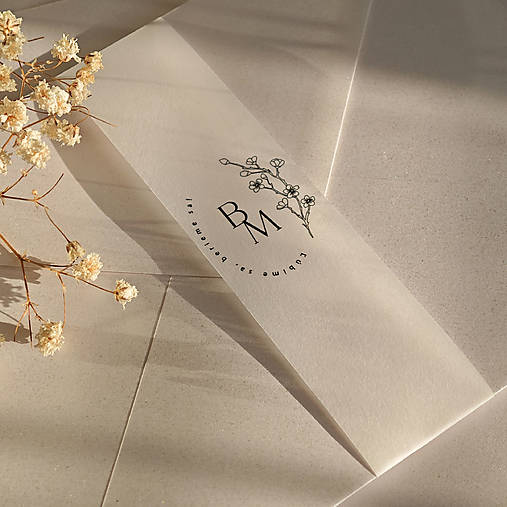 Papiernictvo - Transparentný pásik na obálku - Iniciálky - Typ 7 - 17452188_