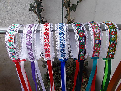Ozdoby do vlasov - folklórne čelenky - folk - 17451803_