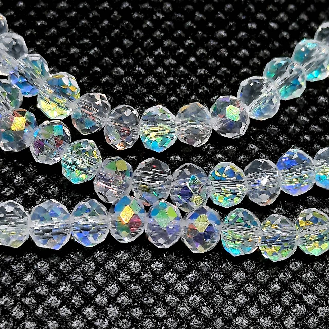 Sklenená rondelka 6x5mm-1ks (krystal AB)