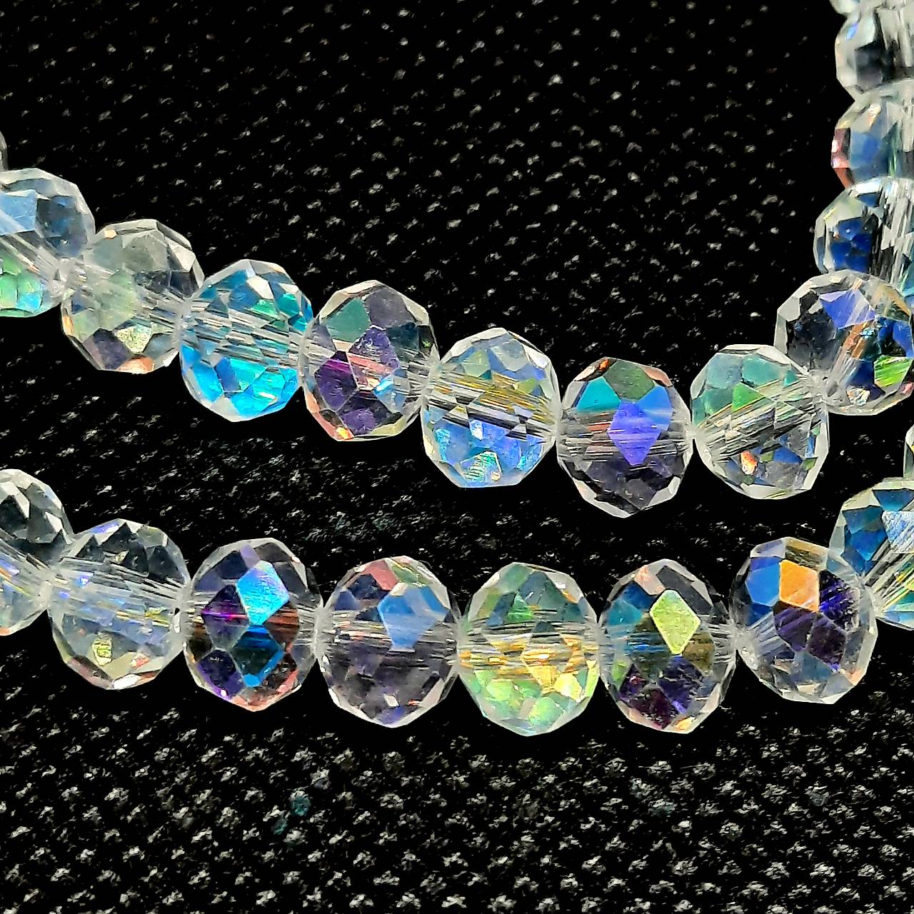 Sklenená rondelka 8x6mm-1ks (krystal AB)