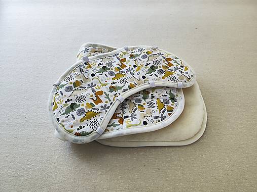 Detský textil - VLNIENKA Podložka do autosedačky Britax Römer Kidfix i-size  100% Merino TOP SUPER WASH Natural Dinosauríky - 17451820_