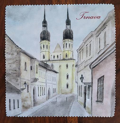 Úžitkový textil - Utierka na optiku 2 ks (Motív Trnava) - 17453163_