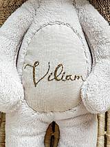 Hračky - Zajačik vyšívané lúčne kvety - 17451669_