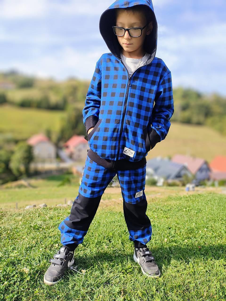 Mikina klasik MODRA KÁRO