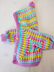 Detské oblečenie - Háčkovaný retro svetrík - Tutti Frutti - 17452878_