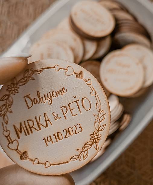 Magnetky - Svadobná magnetka - darček pre svadobčanov I. - 17451422_