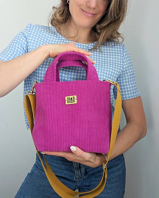 Menčestrová kabelka  L I N A - cyklamenová