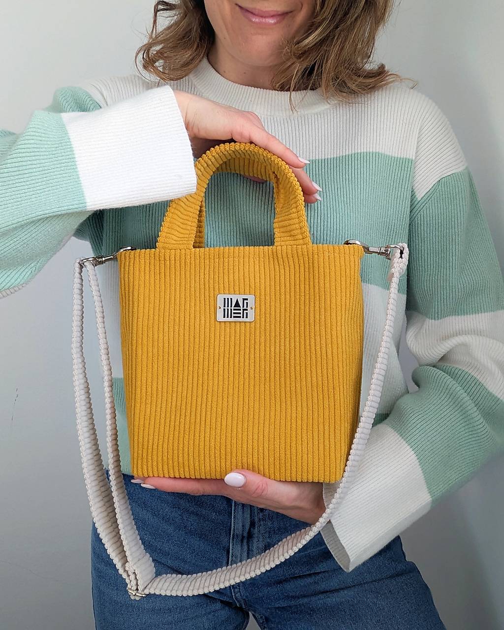 Menčestrová kabelka  L I N A - žltá