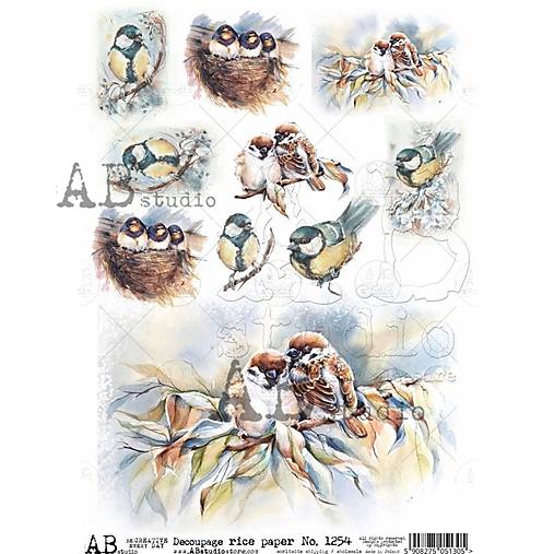 Papier - Ryžový papier 1254 AB/ A4 - 17456560_