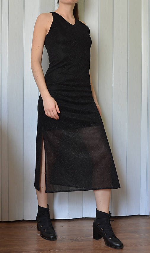 Šaty - Šaty jednoduché čierne - 17456154_