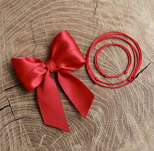 Detské doplnky - SET proti urieknutiu (mašlička + náramky pre celú rodinu (mama, otec, dieťa)) - 17453423_