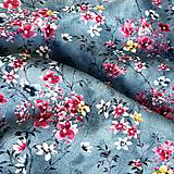 Textil - japonské kvety, 100 % predzrážaná bavlna EÚ, šírka 140 cm - 17454644_