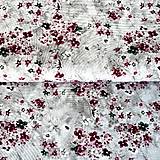 Textil - japonské kvety, 100 % predzrážaná bavlna EÚ, šírka 140 cm - 17454656_