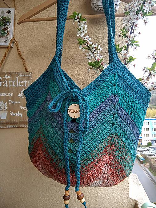 Kabelky - Summer Bag ... OMBRE smaragdová - 17456126_