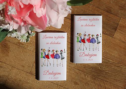 Darčeky pre svadobčanov - Čokoládky Darčeky pre družičky na rozlúčku so slobodou (1) - 17454443_