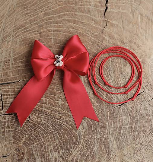 Detské doplnky - SET proti urieknutiu (mašlička + náramky pre celú rodinu (mama, otec, dieťa)) - 17457438_