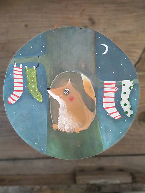 Obrazy - Suším ponožky. - 17457976_