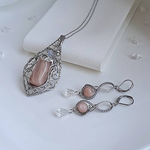 Set Mesačný kameň + swarovski
