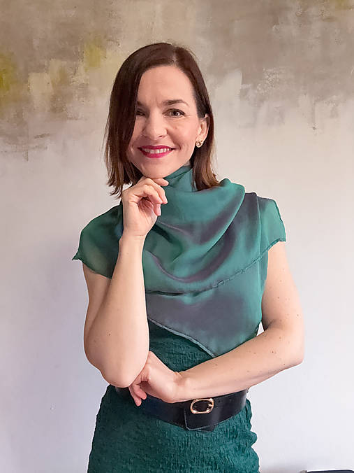 Hodvábna štóla alebo šál Emerald
