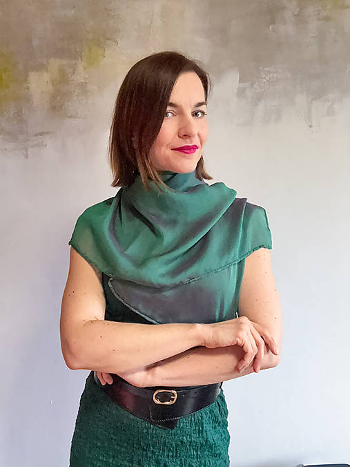 Hodvábna štóla alebo šál Emerald