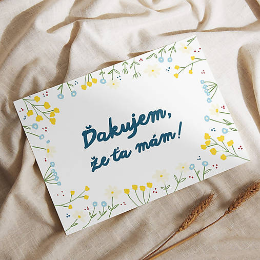 Papiernictvo - Pohľadnica - Ďakujem, že ťa mám! - 17458955_