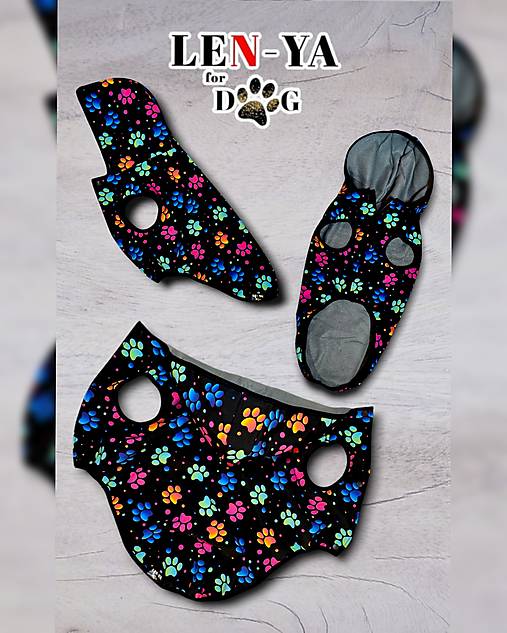 Pre zvieratá - Výpredaj - softshellová vesta Color paws - 17459470_