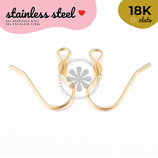 Komponenty - (1035) Háčiky na náušnice s očkom, 18 mm - 1 pár - 17462248_