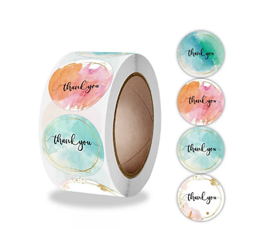 Papier - Samolepiace nálepky 2 „Thank You“ ❤ ĎAKUJEM ❤ - 17460718_