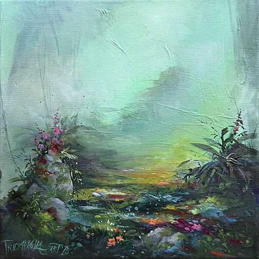Obrazy - "Le Jardin Silencieux" MAĽBA 30cm x 30cm - 17461062_