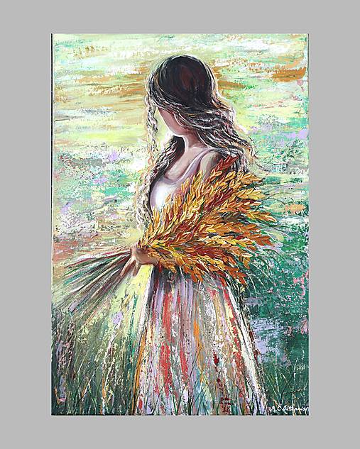 Obrazy - Vidiečanka 60x90 - 17460666_